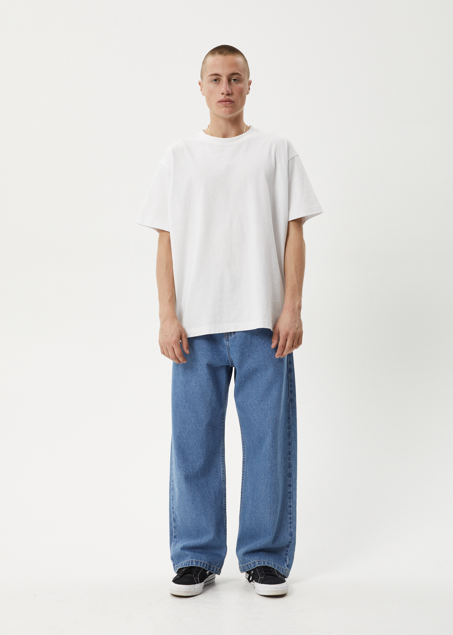 AFENDS Pablo Denim Baggy Jean Worn Blue