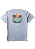Vissla Psychedelic Palms Tee stone-blue