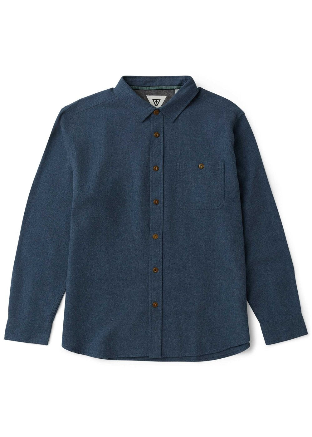 Vissla Go To Lightweight Flannel Deep Water Heather