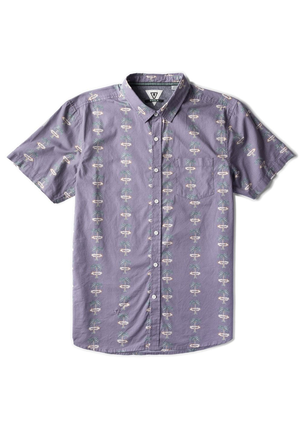 Vissla Atomic Palms Eco Ss Shirt DUSTY LILAC L