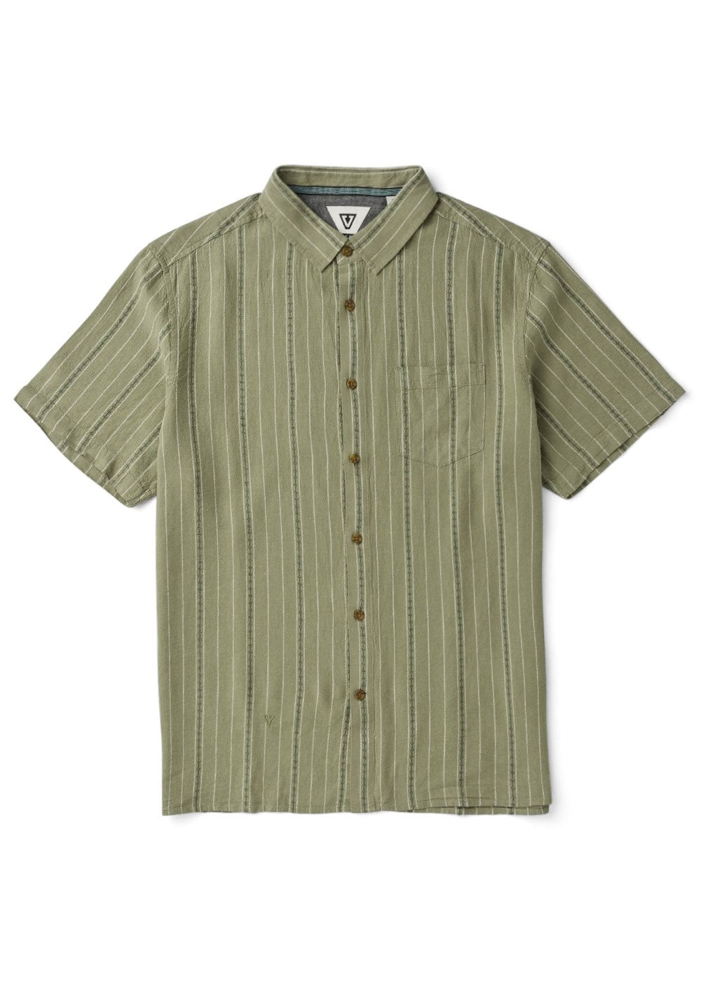 Vissla Linen Pin Shirt Sage