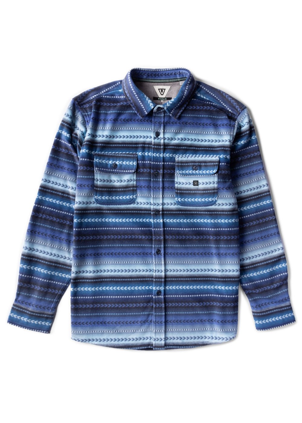 Vissla Eco-Zy LS Polar Flannel Ocean Blue