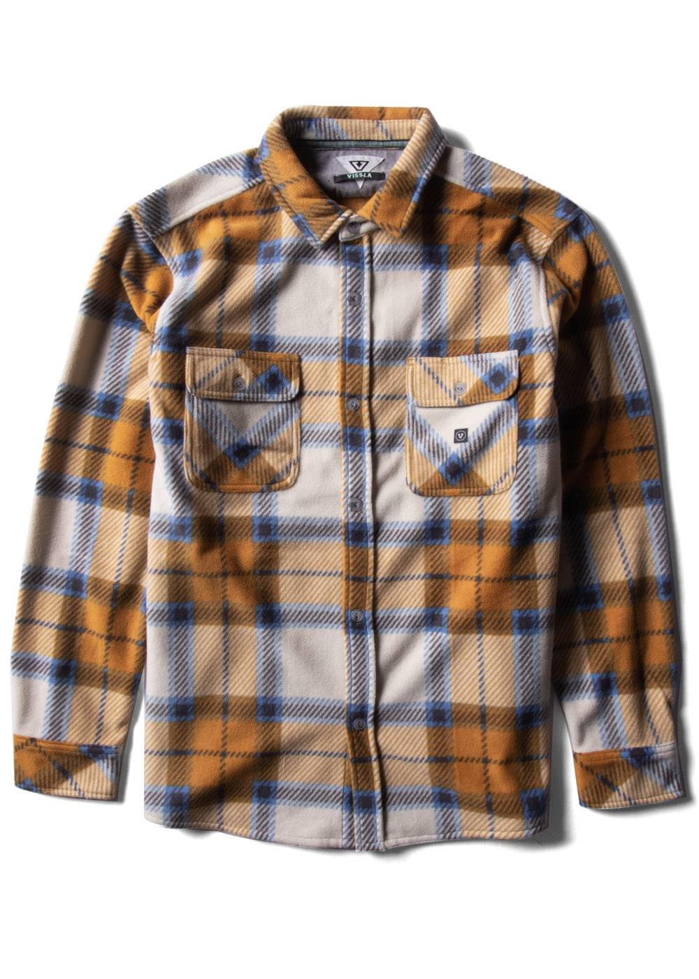Vissla Eco-Zy LS Polar Flannel dark honey