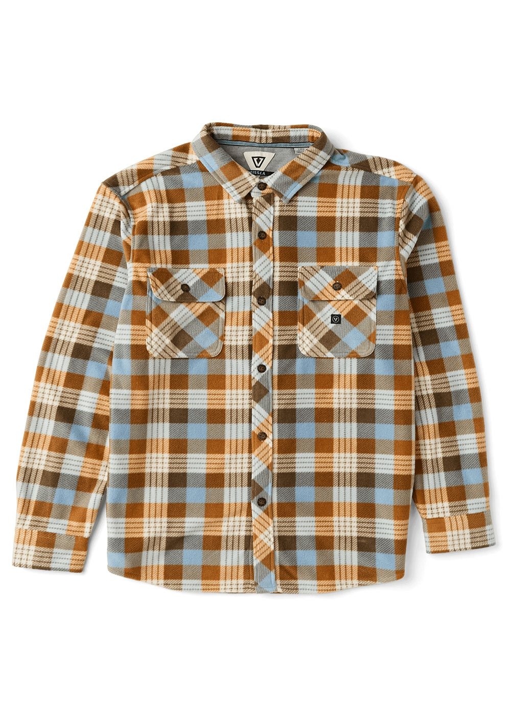 Vissla Eco-Zy LS Polar Flannel Faded Denim
