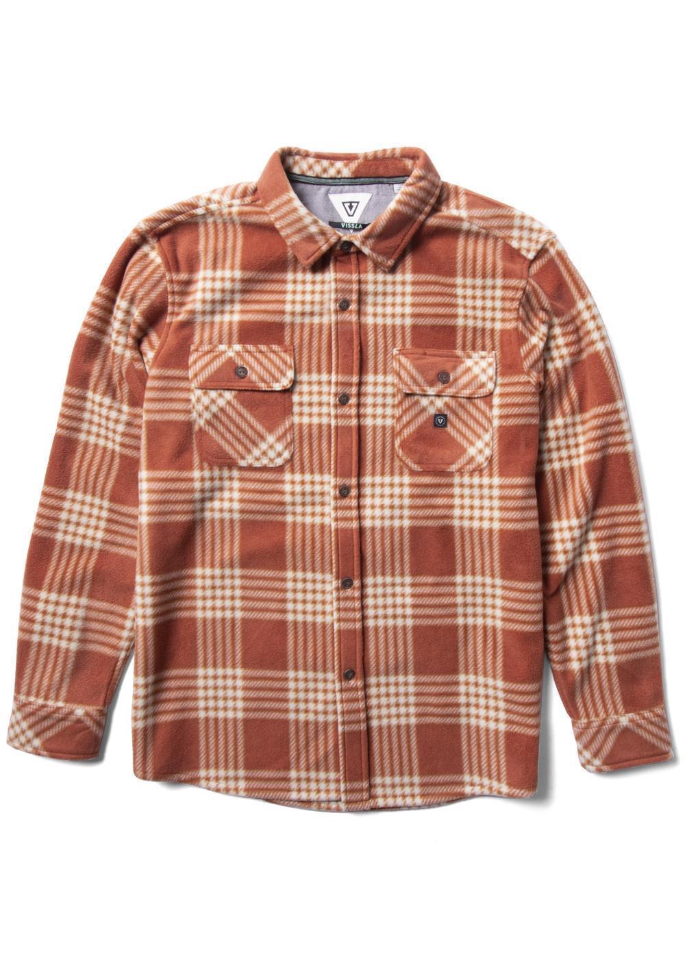 Vissla Eco-Zy LS Polar Flannel Barn Red