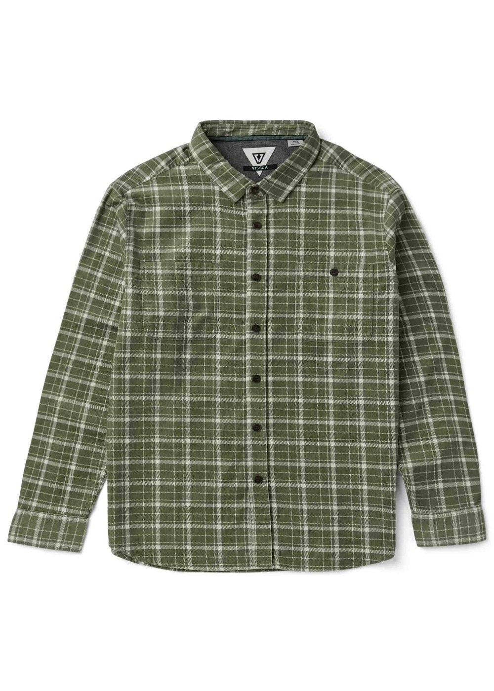 Vissla Rails Cord Printed Eco Ls Shirt Sage L