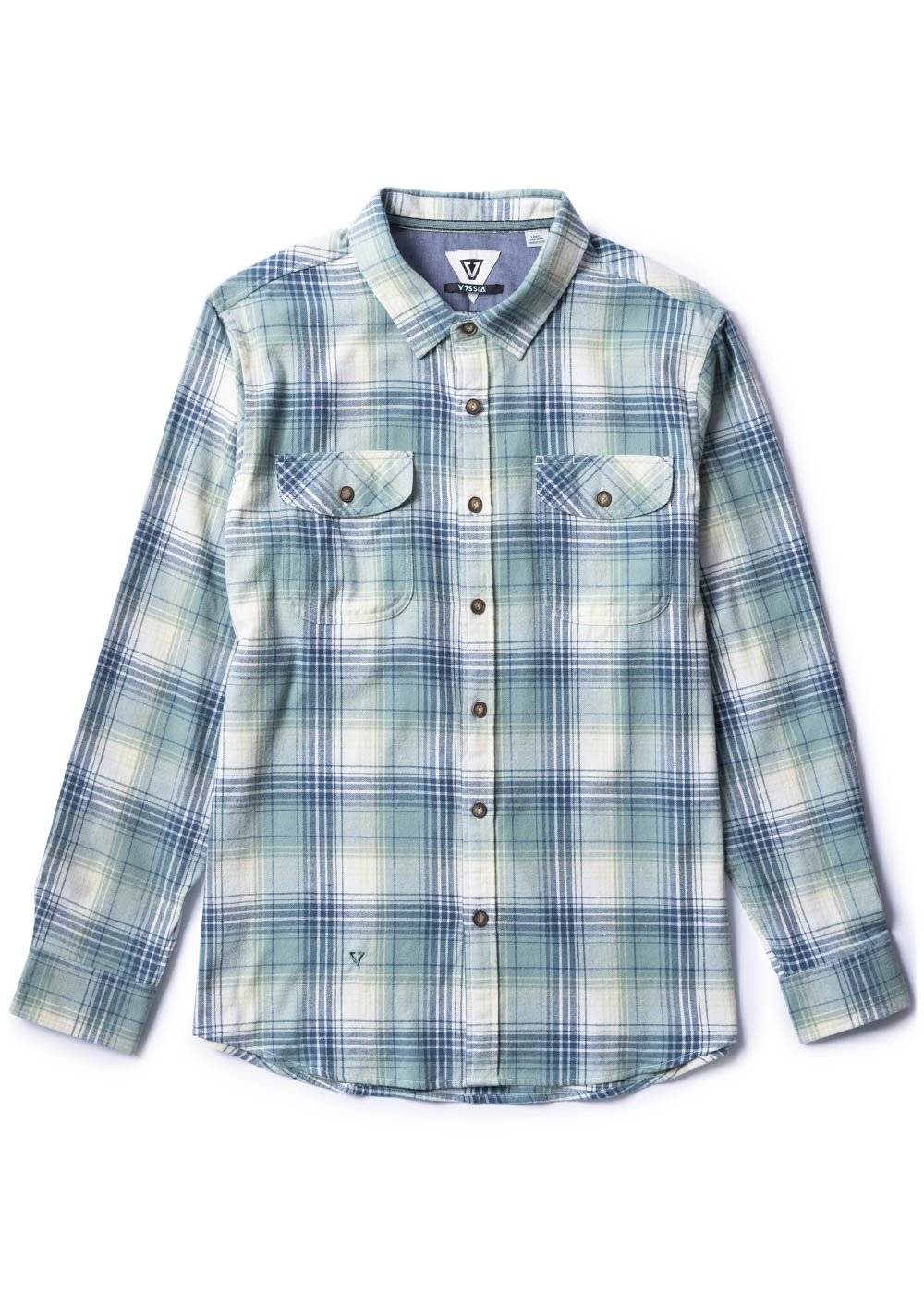 Vissla Central Coast Eco LS Flannel Smokey Jade