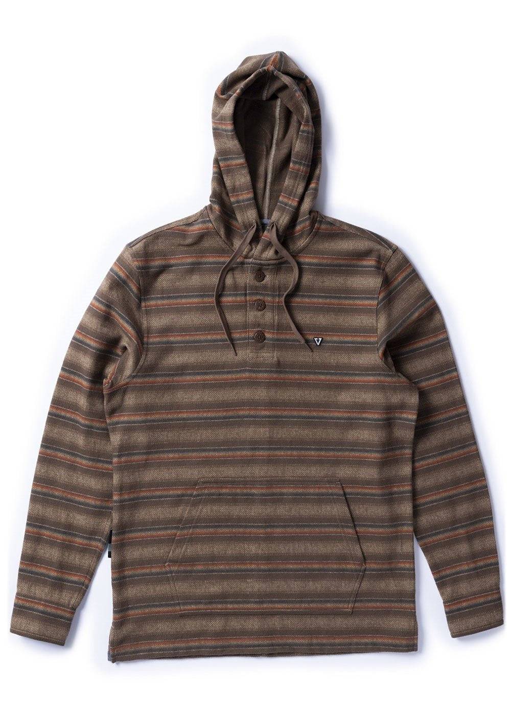 Vissla Descanso Hooded Popover Dark earth