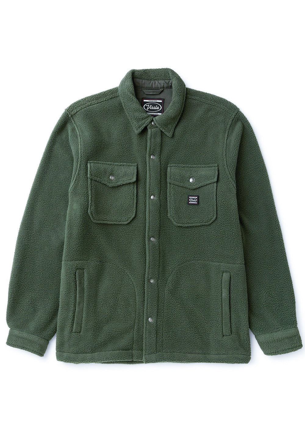 Vissla Peaks Sherpa Woven Shirt vintage green L