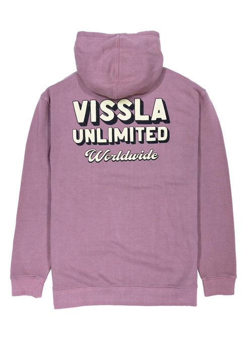Vissla Drop Down Eco Fleece Pull Over Hoodie ROSE L