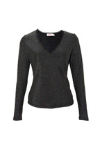 Maeko Sparkle V-Neck Top - Multi