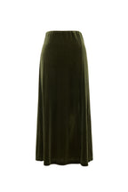 Mahee Velvet Midi Skirt - Sage