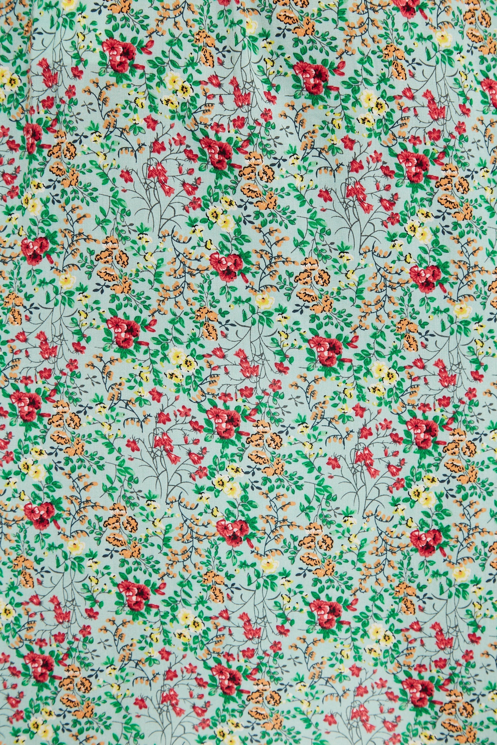 Louche Mara Flower Show Print Ruffle Hem Wrap Midi Skirt