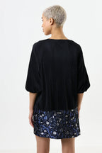 Aubin Magic Forest Jacquard Mini Skirt - Blue