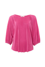 Mayanna Pleat 3/4 Sleeve Top - Pink