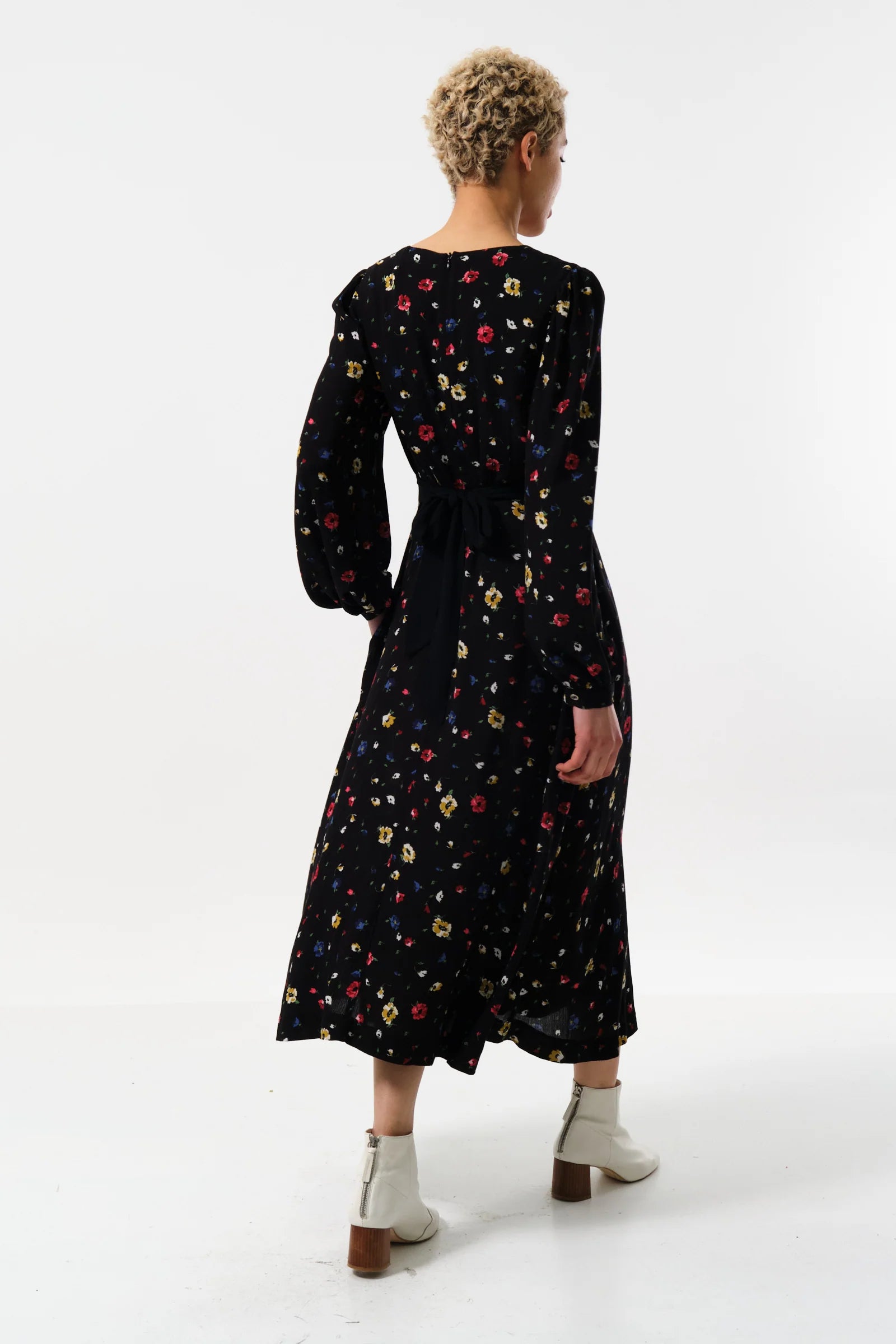 Melany Pick A Mix Print V-Neck Midi Dress