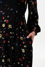 Melany Pick A Mix Print V-Neck Midi Dress