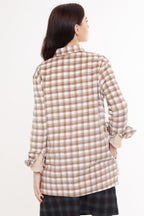 Louche Meriam Check Shacket Beige