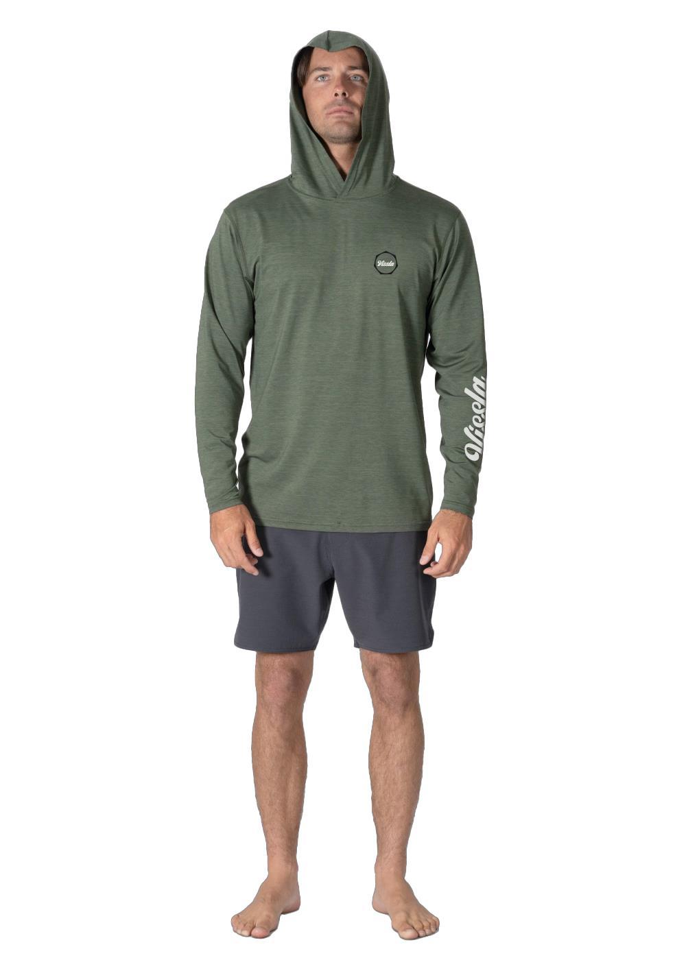Vissla Twisted Eco Hooded Ls Sun Shirt Army Heather