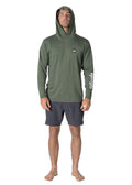 Vissla Twisted Eco Hooded Ls Sun Shirt Army Heather