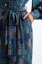 Moski Geo City Print Jumpsuit