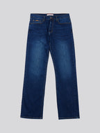 Mens 5 Pocket Regular Fit Denim Jeans in Dark Wash