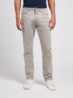 Mens Straight Fit Jean Dark Grey Stone Wash