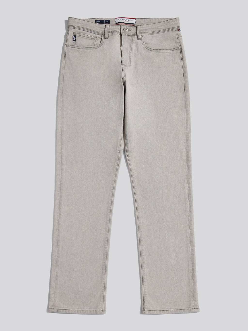 Mens Straight Fit Jean Dark Grey Stone Wash