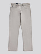 Mens Straight Fit Jean Dark Grey Stone Wash