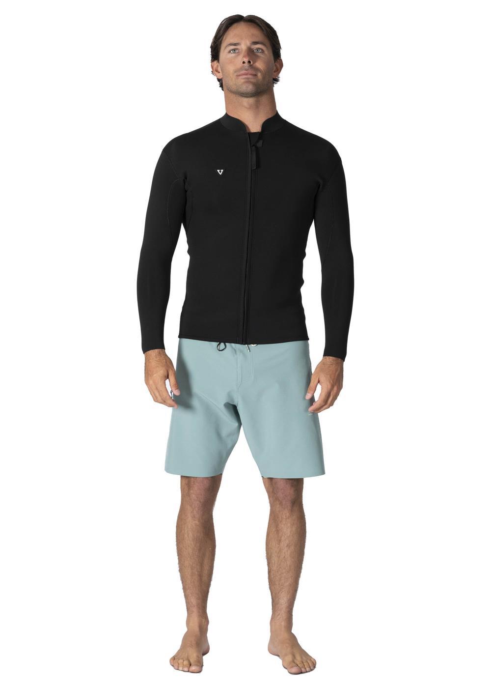 Vissla Solid Sets 2mm Front Zip L/S Wetsuit Jacket Black S