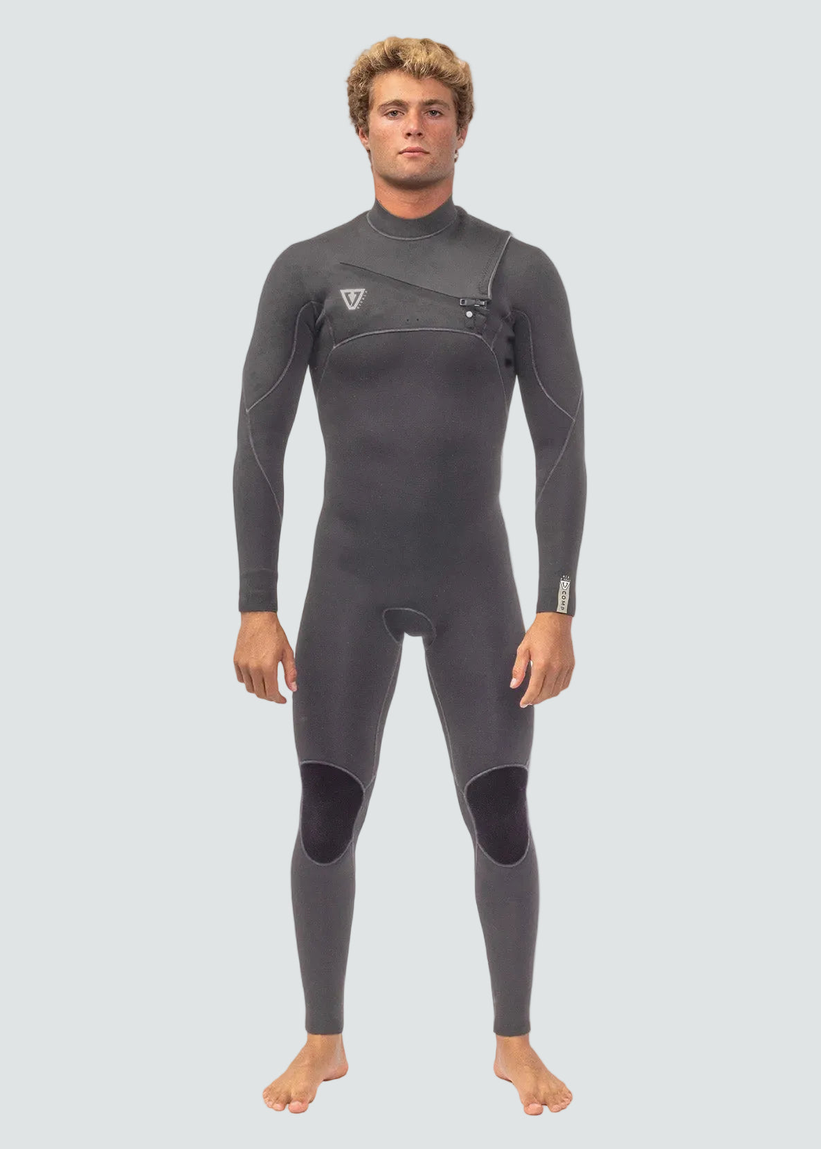 Vissla 7 Seas Comp 4-3 Chest Zip Full Suit Charcoal MS