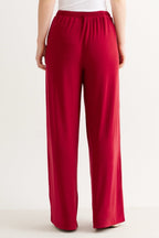 Miller Wide Leg Jersey Trouser - Wine