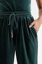 Nuccia Velvet Trousers in Teal