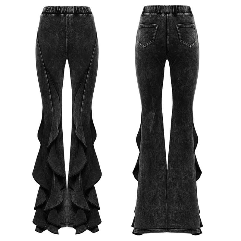 Punk Rave Breen Doomsday Wasteland Bell Flared Trousers