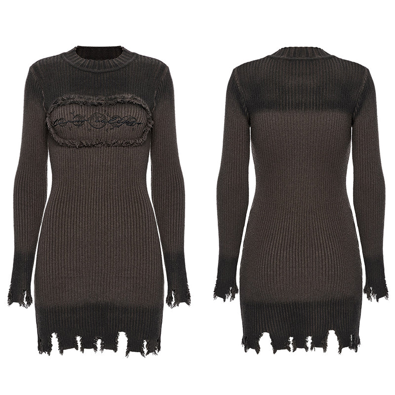 Punk Rave Lunar Eclipse Embroidered Dress