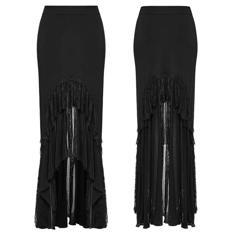 Punk Rave Blossom Knitted Asymmetrical Skirt