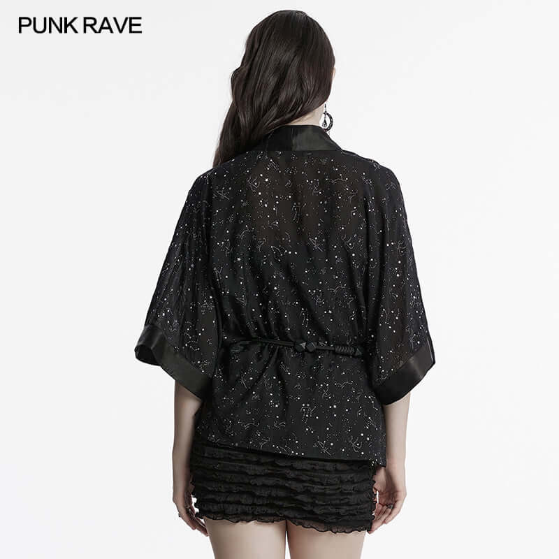 Punk Rave Augusta Constellation Print Kimono Top or Jacket