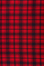 Louche Peppi Winter Gingham Midi Dress Red