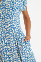 Prudence Periwinkle Mini Shirt Dress