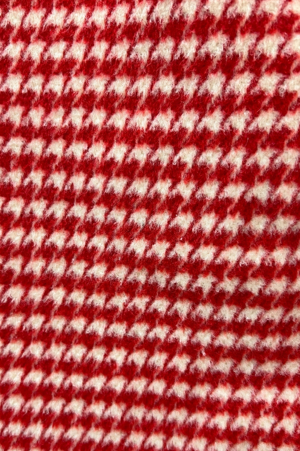 Dryden Herringbone Red And White Collar Coat
