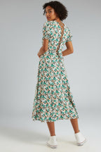 Romola Liseron Laced Back Midi Dress