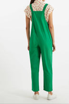 Tippie Green Cotton Dungarees