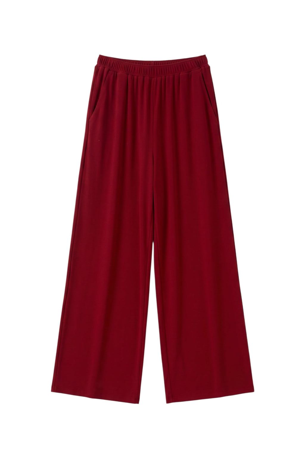 Miller Wide Leg Jersey Trouser - Wine