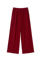 Miller Wide Leg Jersey Trouser - Wine