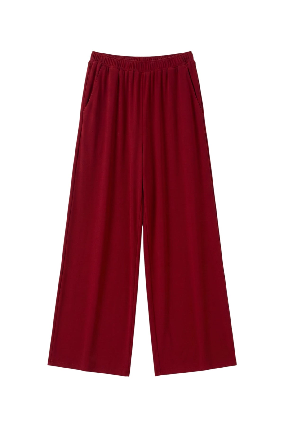Miller Wide Leg Jersey Trouser - Wine