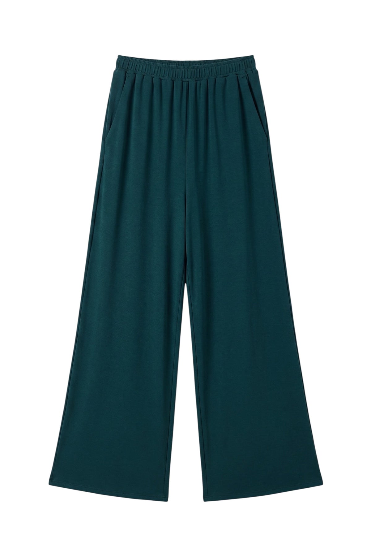 Miller Wide Leg Jersey Trouser - Forest Green