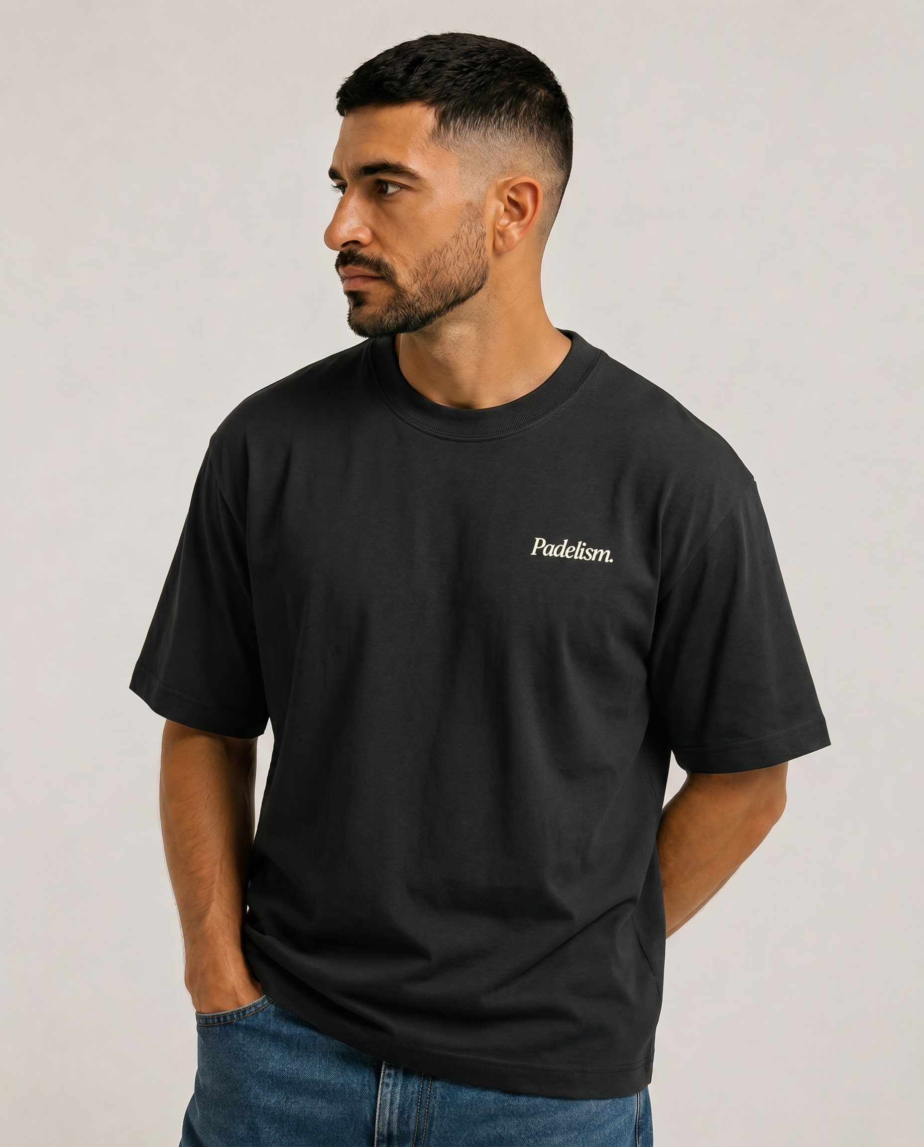 Padel & Pints - Heavyweight T-Shirt Black