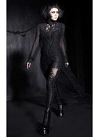 Punk Rave Macbeth Gothic Leggings - Mesh Panel & Corset Lace Detail