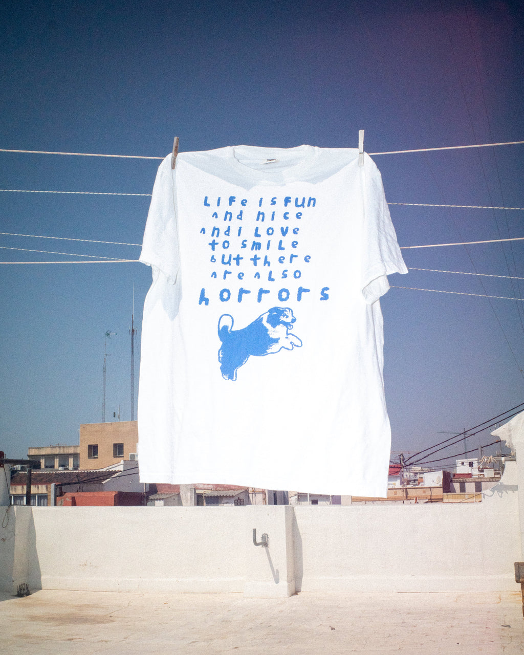 life is fun and nice and i love to smile - t-shirt White