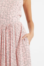 Rialto Lucky Flower Cut Out Back Midi Dress